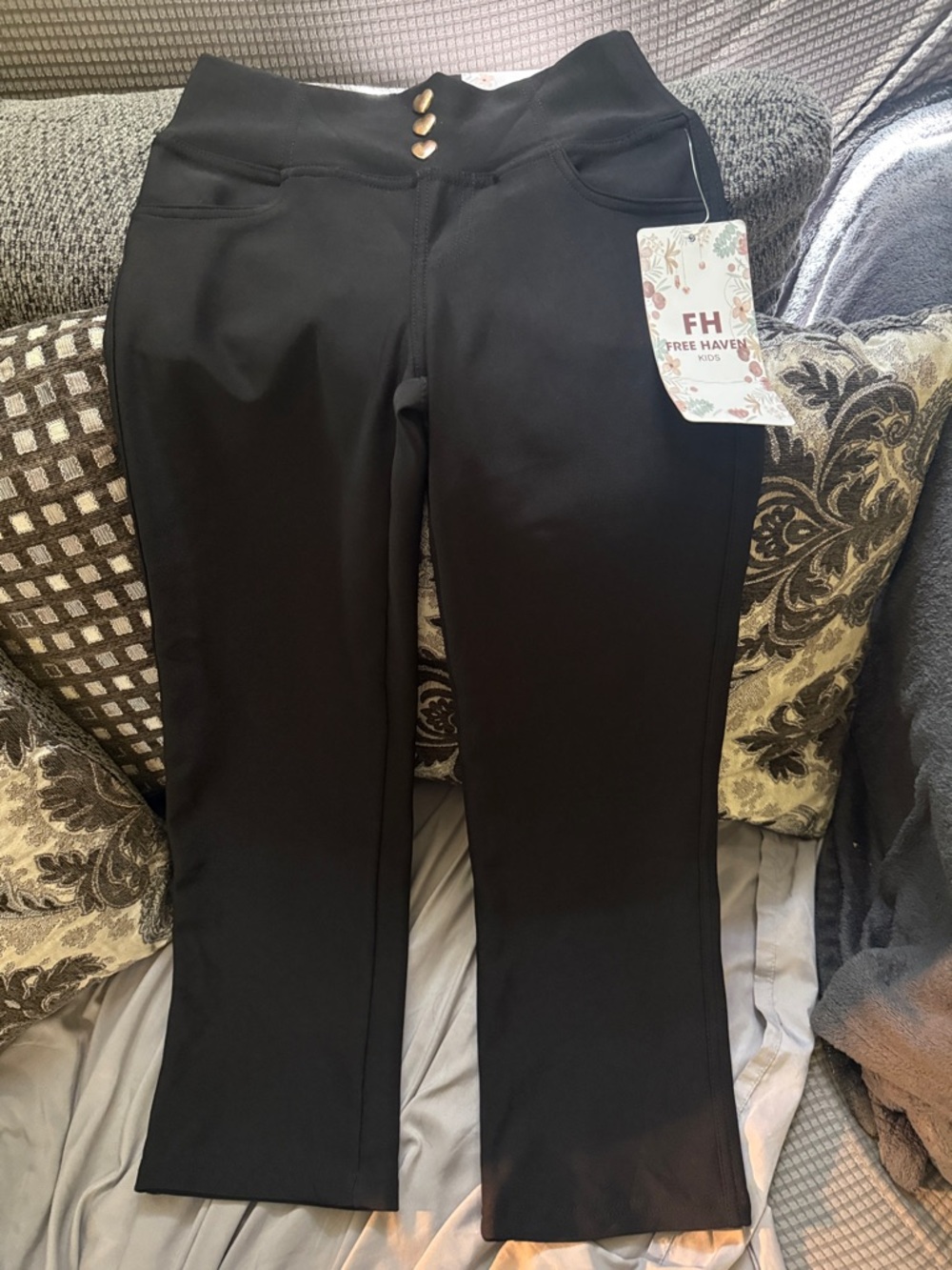 Girl Free Haven High-Waist Black Ponte Pants